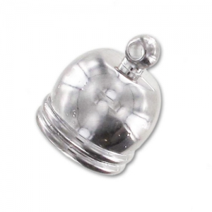 CCB terminator for 12mm cord 12mm rhodium tone x1