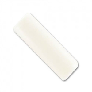 Decorated Cylinder Beads, 25x9 mm, White x5