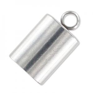 Sainless Steel Cylindrical 7mm cord end x4