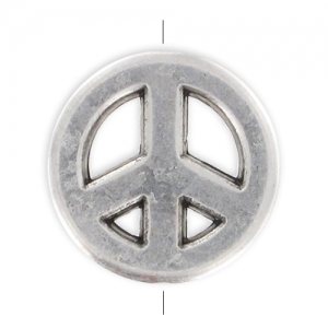 Peace 15mm Antique Silver Plating x1