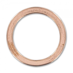 Ring 18mm Rose Fine Gold plated x1