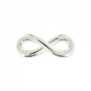 Spacer infinity 15x6mm Antique Silver Plating x1