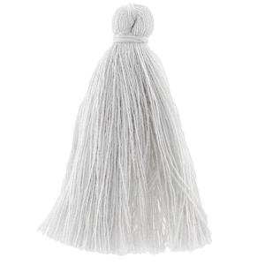 Tassel in cotton imitation 43-46 mm Grey x1