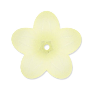 Flower 20mm light yellow Frosted