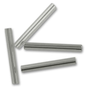 Preciosa Seed Beads, 20 mm Black Diamond Silver-Lined Tubes, 20 g