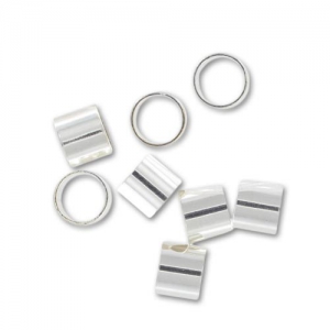925 Silver crimp tube 3,9x4,5mm x10