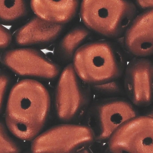 SuperDuo 2,5x5 mm Red Copper Satin x10g