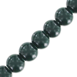 Beads imitation gemstone 6 mm fir green x85cm