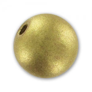 Wooden round beads 10mm Gold tone x10