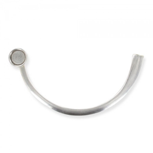 Half Collar 13,5 cm for cabochon for cords old silver tone