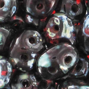 SuperDuo 2.5x5mm Ruby Picasso x10g