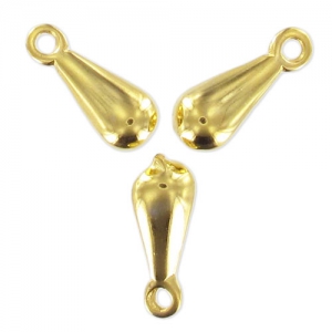 Charms drop  12mm fine Gold plated x10