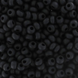 Preciosa Seed beads 11/0 2 mm - Jet Mat x20g