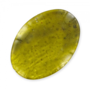 Spangled cabochon 25x18mm Khaki x1