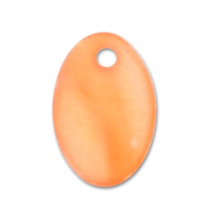 Mother-of-Pearl Sequins Oval 15x10mm Orange x10