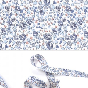 Bias ribbon Liberty Eloïse Bleu x1m