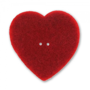 Felt Heart 40mm Red x1