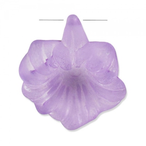 Flower 31x27mm Purple Frosted