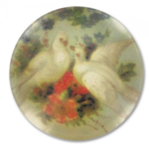 Flat Cabochon 25mm Birds x1