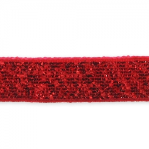 Ruban pailleté 10 mm Rouge x 2m