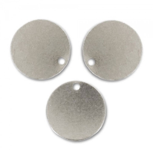 Smooth sequins 10mm Rhodium tone x5