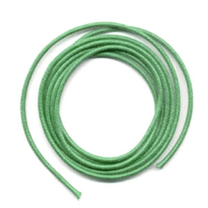 Cotton waxed cord 1mm Green x5m