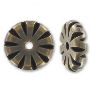 Flower CCB spacer 16mm Bronze tone x1