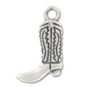 Santiag charm 19mm Old silver tone x1