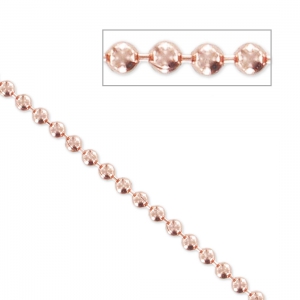 ball chain 1.3mm Rose Gold color x 1m