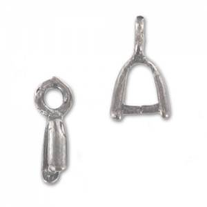 Loop bails 9 mm Old Silver Tone x4