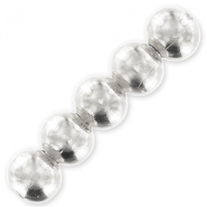 Balls 10x9mm Silver tone x15