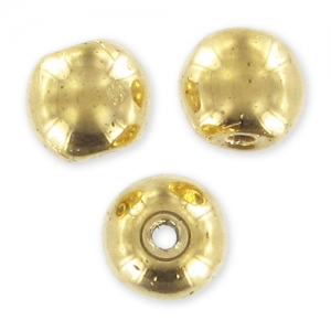 Round beads 3mm Plaqué 24 K Gold Plated x50