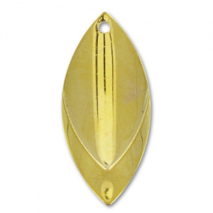 Curved sequins 27mm gold tone x4