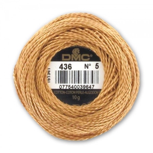 DMC cotton pearl n°5 Light Brown (436) x45m