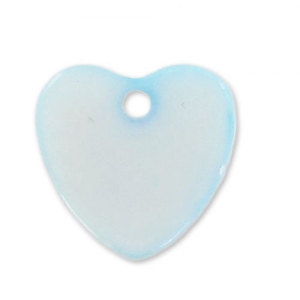 Mother-of-Pearl Heart-shaped Sequins 12mm Turquoise x10