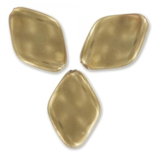 Twisted pearly pearls 19x13mm Bronze x10