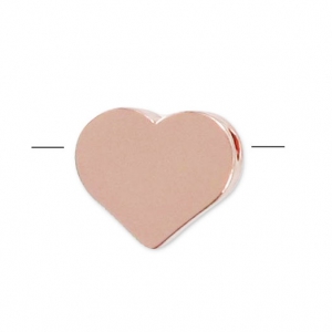 Heart 7 mm rose Fine Gold Plated x1
