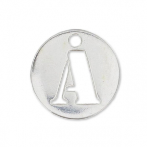 A letter Sterling silver charm 8.5mm x1