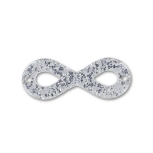 Intercalaire Polaris Infini 26x10 mm Argenté pailleté x1