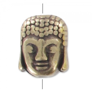 Bouddha head 10mm Bronze tone