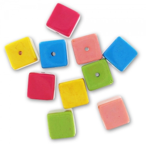 Set of cubes 12mm Multicoloured x10