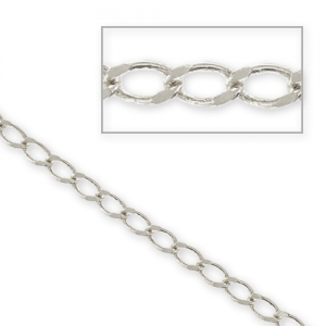 Bilbao Chain 2,5mm Rhodium tone x1m