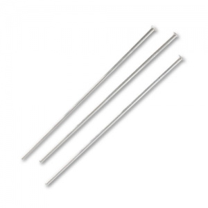 925 Sterling Silver head pin 40x1.8x0.7mm x10