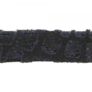 Leather lace 10mm Imitation Crocodile black x30cm