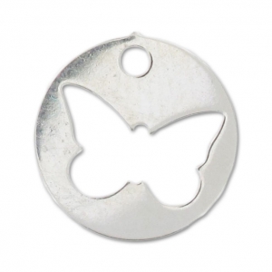Sterling silver butterfly charm 10mm x1