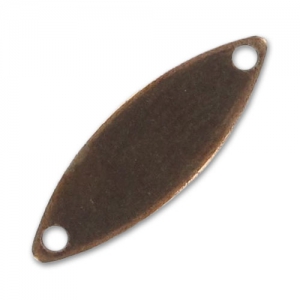 Oval spacers smooth finish 2 holes 15mm Old copper tone x5