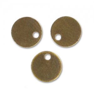 Smooth sequins 6mm Bronze tone x10