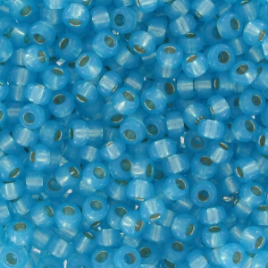 Miyuki Seed beads 11/0 647 - Dyed Aqua Silver Lined Alabaster x8g