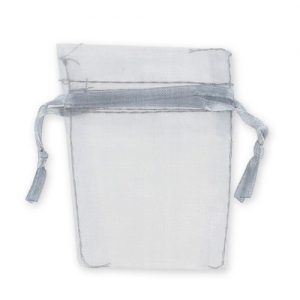 Mini Organza pouches 50x70mm Grey x20