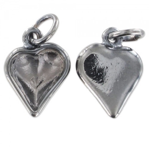 Pendant cabochon simple face setting shaped 4809 13x12mm black nickel